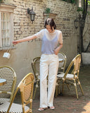 [Bustier set] Bier Layered Short Sleeve Knit