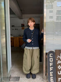 Ryuson Cargo Cotton Banding Balloon Wide Pants