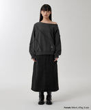 CUT OFF ONE SHOULDER SWEATSHIRT