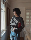 Cinder Pigment Waffle Warmer Cardigan
