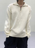 Unisex Cash Soft Knit Half Zip Up