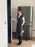 Neti Check Vest Tweed One Piece
