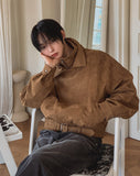Seidon Suede High-Neck Rider Jacket