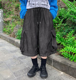 [unisex] Kyoi Banding Cargo Denim Half Pants