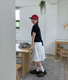 Bomeck Back Ribbon Collar Short Sleeve Blouse