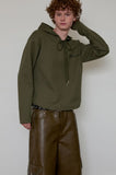 eyelet waffle hoodie