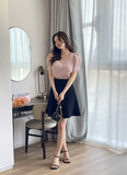 Livel Heart Neck Puff Blouse