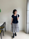 Gelter Summer Raw Denim Short Sleeve Blouse