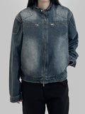 Patch Biker Denim Jacket