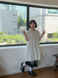 Lutet Layered Shirring Dot Mini One Piece