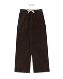Embo Corduroy Banding Wide Pants