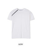Central Zipper Raglan Short Sleeve T-shirt