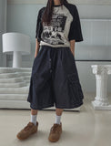 Root Stitch Cargo Bermuda Denim Pants