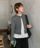 Delinelle Dot Round Cardigan