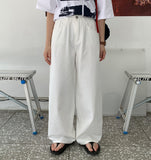 [BAON] Winkey Cotton Straight Pants