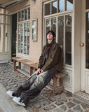 Roku Pintuck Cargo Denim Pants