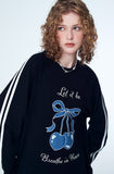 Ribbon Cherry Track Raglan Long Sleeve
