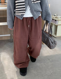 [Unisex] Bitbe Fleece Brushed Banding Wide Pants