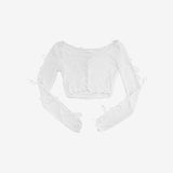 Jellio Sleeve Slit String Cardigan