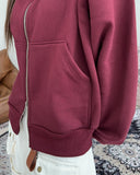 Eseo High-Neck Brushed Hood Zip Up