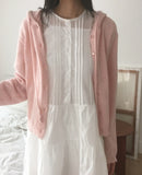 Rahe Punching Hood Button Knit Cardigan