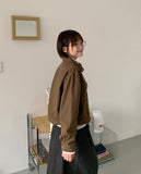 Menati Cotton Crop Trucker Jacket