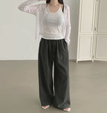 Linen Banding Wide Pants