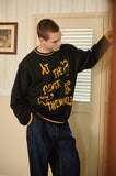 Pullover Lettering Tattoo Sweater
