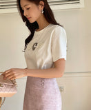 Dizen Unbalance Cubic Ribbon Earrings