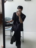 Wide balloon set-up pants