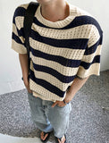 Skash Stripe Short Sleeve Knit