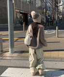 Glyn Wool Loose Fit V-Neck Raglan Long Knit