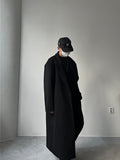 Hidden Maxi Long Black Coat