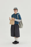 [BAONHAUS] Teokeuni banding pin tuck cotton Bermuda pants