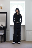 Hark eyelet denim pants