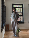 Marina two-tuck banding balloon slacks