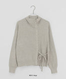 Kanpapo High Neck Wrap Knit Cardigan
