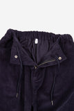 Smooth corduroy pintuck wide pants