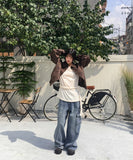 Timber Vintage Washing Leather Two-Way Blouson Jacket