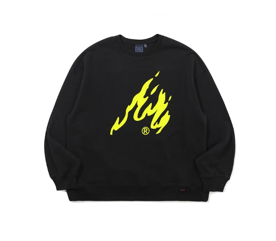 ROMANTIC CROWN★Unisex★ BLAZE LOGO CREWNECK_2色♪ ROMANTIC CROWN (ロマンティック クラウン) - ブレイズロゴ