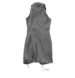Shirring Zip Sleeveless Dress