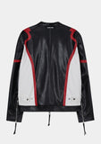 FASCIA BIKER LEATHER JACKET