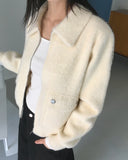 Lawson Flap Pocket Angora Fur Collar Zip-up