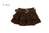 Romel Tiered Frill Belt Mini Skirt Set