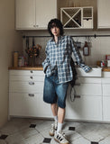 Tailor washed Bermuda denim pants