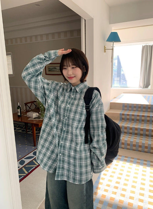【BAON】[unisex] Cocheni Over Check Shirt BAON (バオン) - [男女兼用]コシェニオーバーチェックシャツ