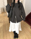 Dusty Pocket String Field Bomber Jacket