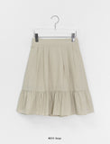 Pendling Pintuck Shirring Banding Midi Skirt