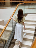 Jehenre Cut Flare A-Line Long Skirt