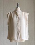 [Two-piece set] Rubia PintuckSleeveless Blouse Belt Wide Pants